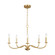 Abells Five Light Chandelier in Satin Brass (1|GLC1205SB)