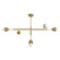 Naura LED Ceiling Fixture in Satin Brass (443|LPC4446)