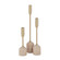 Vesta Set Of 3 Tapered Candle Holder in Satin Brass (443|CAN184)