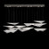 Volo LED Pendant in Silver/Clear Hammered (48|10011744)
