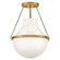 Collins LED Semi-Flush Mount in Heritage Brass (13|46891HB)