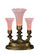 Pink Tiffany Pond Lily Three Light Accent Lamp in Mahogany Bronze (57|11924)