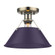 Orwell One Light Flush Mount in Aged Brass (62|3306FMABEP)