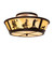 Hunter W/Dog Four Light Flushmount in Mahogany Bronze (57|284112)
