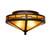Bungalow Two Light Flushmount in Mahogany Bronze (57|280618)