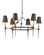Anselm Six Light Chandelier in Verde Bronze/Contemporary Gold (142|90001311)