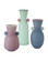 Vassily Vases Set of 3 Vase in Light Purple / Light Blue / Dark Blue (142|12000988)