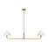 Colfax Two Light Linear Chandelier in Burnished Brass (454|SLC1022BBS)