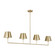 Ender Four Light Linear Chandelier in Satin Brass (454|DJC1274SB)