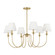 Elsay Six Light Chandelier in Satin Brass (454|DJC1246SB)