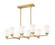 Oren Eight Light Linear Chandelier in Modern Gold (224|70048LMGLD)