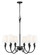 Claudelle Six Light Chandelier in Matte Black (224|401432MB)