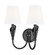 Claudelle Two Light Wall Sconce in Matte Black (224|40142SMB)