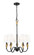 Claudelle Five Light Chandelier in Matte Black + Modern Gold (224|401424MBMGLD)