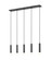 Stari Five Light Linear Chandelier in Matte Black (224|1956P5LMB)