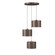 Element Three Light Pendant in American Walnut (486|154318)