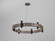 Flow Six Light Pendant in American Walnut (486|152518)