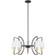 Hanley Five Light Chandelier in Matte Black/Warm Brass (51|171695143)