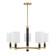 Conrad Five Light Chandelier in Warm Brass (51|146065322)