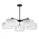 Glazed Five Light Chandelier in White / Black (16|26145WTBK)
