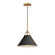 Lucas One Light Pendant in Black / Natural Aged Brass (16|25229BKNAB)