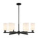 Arcadia Six Light Chandelier in Matte Black (405|7166CRBKG801)