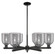 Arcadia Six Light Chandelier in Matte Black (405|7166CRBKG5586SM)