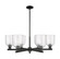 Arcadia Six Light Chandelier in Matte Black (405|7166CRBKG5586SDY)