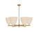 Arcadia Six Light Chandelier in Brushed Brass (405|7166CRBBNBD9NAT)