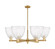 Arcadia Six Light Chandelier in Brushed Brass (405|7166CRBBGBD94)