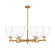 Arcadia Six Light Chandelier in Brushed Brass (405|7166CRBBGBD92)