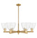 Arcadia Six Light Chandelier in Brushed Brass (405|7166CRBBGBD752)