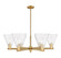 Arcadia Six Light Chandelier in Brushed Brass (405|7166CRBBGBC82)