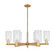 Arcadia Six Light Chandelier in Brushed Brass (405|7166CRBBG804)