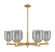Arcadia Six Light Chandelier in Brushed Brass (405|7166CRBBG5586SM)