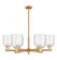 Arcadia Six Light Chandelier in Brushed Brass (405|7166CRBBG5586SDY)