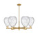 Arcadia Six Light Chandelier in Brushed Brass (405|7166CRBBG372)
