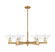 Arcadia Six Light Chandelier in Brushed Brass (405|7166CRBBG132)
