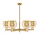 Arcadia Six Light Chandelier in Brushed Brass (405|7166CRBBG1288)