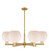 Arcadia Six Light Chandelier in Brushed Brass (405|7166CRBBG1218)