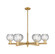 Arcadia Six Light Chandelier in Brushed Brass (405|7166CRBBG12156)