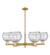 Arcadia Six Light Chandelier in Brushed Brass (405|7166CRBBG12138CL)