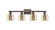 Arcadia Four Light Bath Vanity in Oil Rubbed Bronze (405|7164WOBG1286)