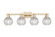 Arcadia Four Light Bath Vanity in Champagne Bronze (405|7164WCBG122C6CL)