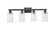 Arcadia Four Light Bath Vanity in Matte Black (405|7164WBKG802)