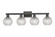 Arcadia Four Light Bath Vanity in Matte Black (405|7164WBKG122C6CL)