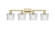 Arcadia Four Light Bath Vanity in Antique Brass (405|7164WABG402)