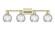 Arcadia Four Light Bath Vanity in Antique Brass (405|7164WABG12156)