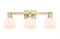 Arcadia Three Light Bath Vanity in Champagne Bronze (405|7163WCBG1216)