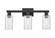 Arcadia Three Light Bath Vanity in Matte Black (405|7163WBKG804)
